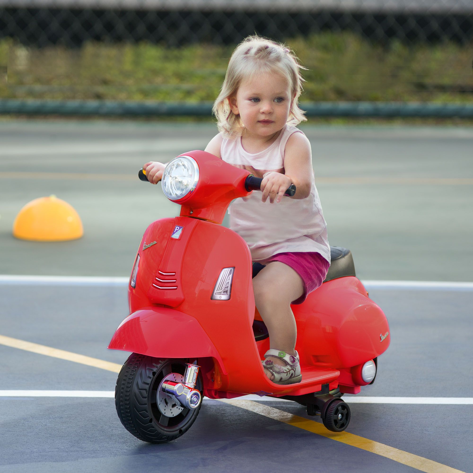 Homcom Elektrische Scooter Scooter Voor Kinderen 18-36 Maanden Met Koplamp Hoorn 66,5X38X52Cm