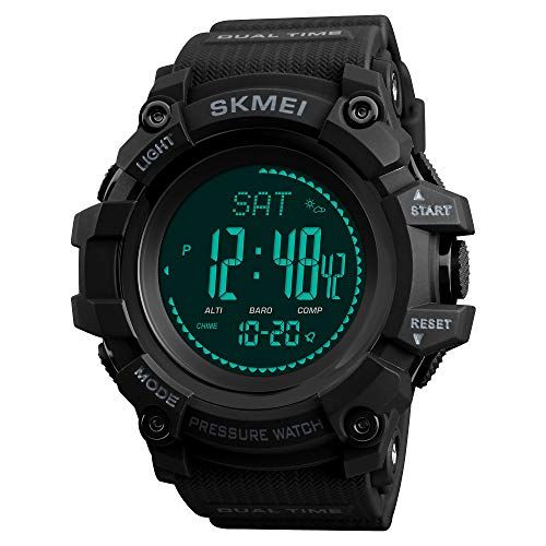 TONSHEN Heren Outdoor Sport Digitaal Horloge - Zwart