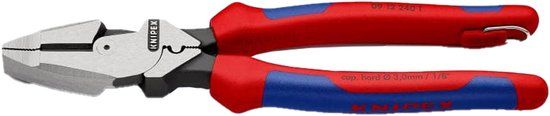 Knipex Kracht-combinatietang "Lineman's Pliers" Amerikaans model | Meer-componentengrepen | Verchroomd | Lengte 240 mm