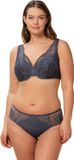 Triumph Maxislip Florale Wild Peony Florale Dames Slip 46 PEBBLE GREY