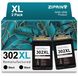 HP 302 XL Cartouches d'encre noires compatibles avec les imprimantes HP