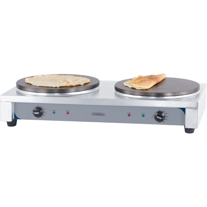 Casselin CCD40E - Professionele Crêpe Maker - Dubbel - RVS - 2700W