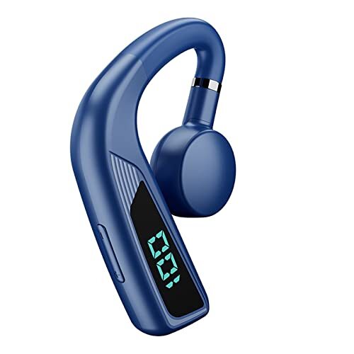 Calager Draadloze Oortelefoon Comfortabele Ruisonderdrukking IPX5 Waterdichte Power Display Draadloze Oortelefoon voor Fitness Blauw