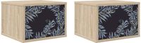 vidaXL Wandkastje DOKKUM 2 st Sonoma Eiken 36 x 33 x 25 cm
