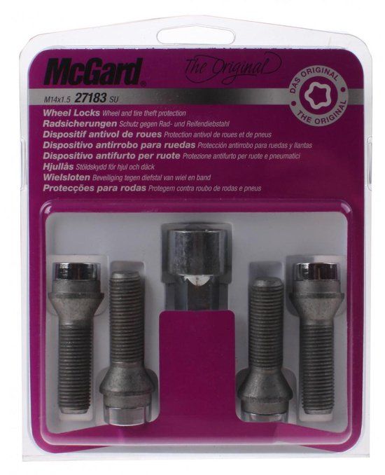 McGard Slotboutenset M14x1.50 - Konisch - Lengte 40mm (17mm kop)