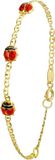Lucardi Meisjes Armbandje met hanger - Dier - Cadeau - 14 Karaat Goud - Geelgoud