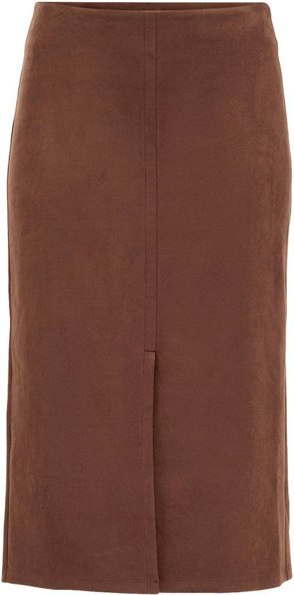 WE Fashion Dames midi rok met suéde look - Curve