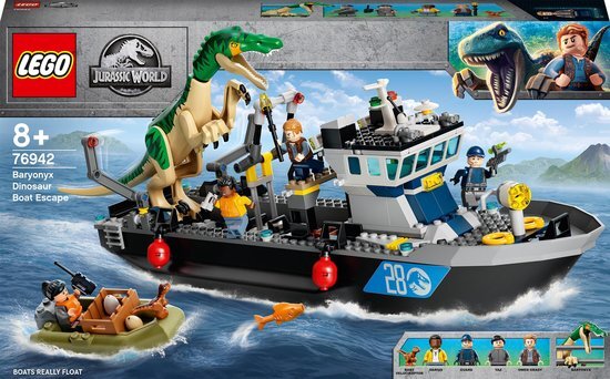 lego Jurassic World Bootontsnapping van Dinosaurus Baryonyx - 76942