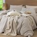 Linge de lit - 220 x 240 cm - Beige/Blanc à carreaux
