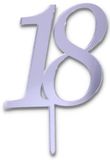 Cake Topper 18 jaar zilver