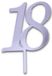 Cake Topper 18 jaar zilver