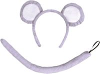 Rubies Verkleed set muis - oortjes/staart - grijs - voor kinderen