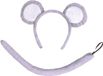 Rubies Verkleed set muis - oortjes/staart - grijs - voor kinderen