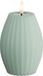 Deluxe Homeart Bougie LED Sauge Verte Rayée 7,5 x 10 cm