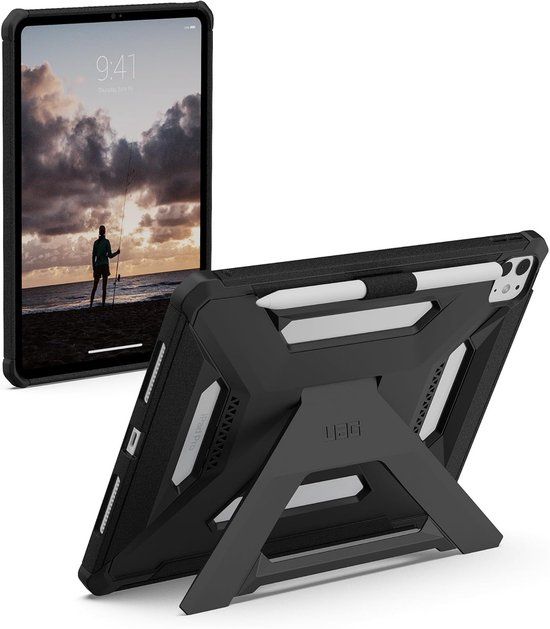 Urban Armor Gear Scout Plus Backcover met stand voor de Apple iPad Pro 11 (2025) M5 / (2024) M4 - Black