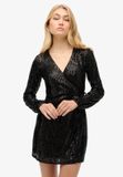 Superdry Mini-wikkeljurk met pailletten - Dames - Jurken
