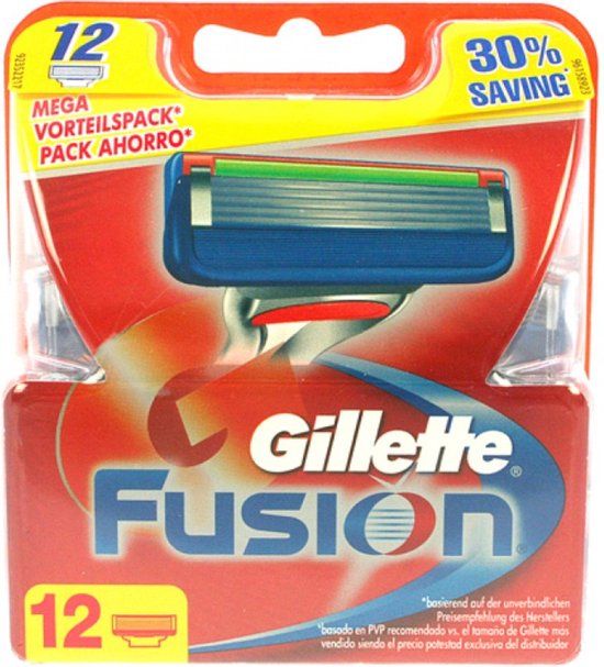 Gillette Fusion5 Scheermesjes - 12 Stuks - Zwart/Oranje
