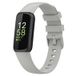 By Qubix Qubix - Compatible Fitbit bandje - Geschikt voor Fitbit Inspire 3 - Sportbandje met gesp - Maat: Large - Grijs