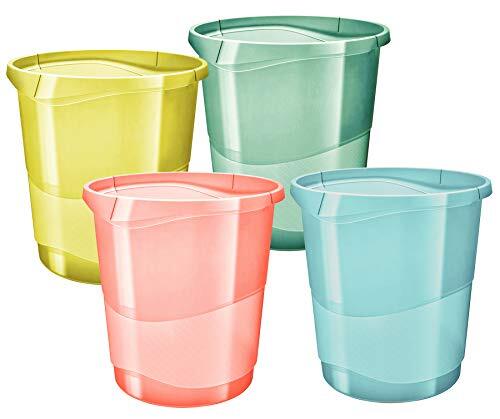 Esselte Colour'Ice 6291 prullenbak, verschillende kleuren, 12 stuks