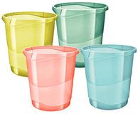 Esselte Colour'Ice 6291 prullenbak - 12 stuks - Diverse kleuren