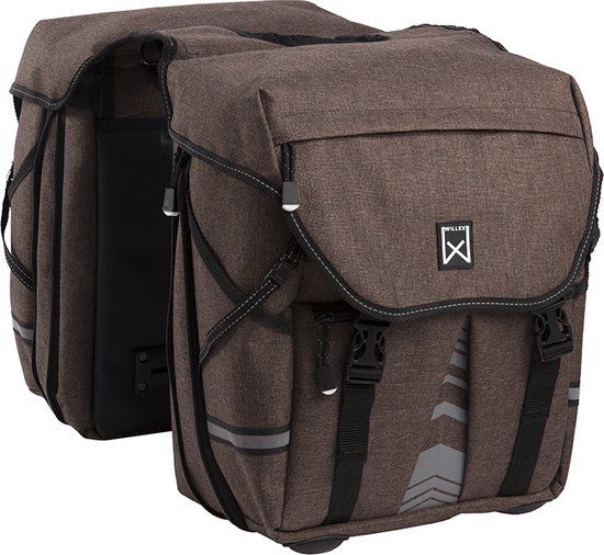 WILLEX Dubbele fietstas Bagagetas XL 1200 50L Bruin