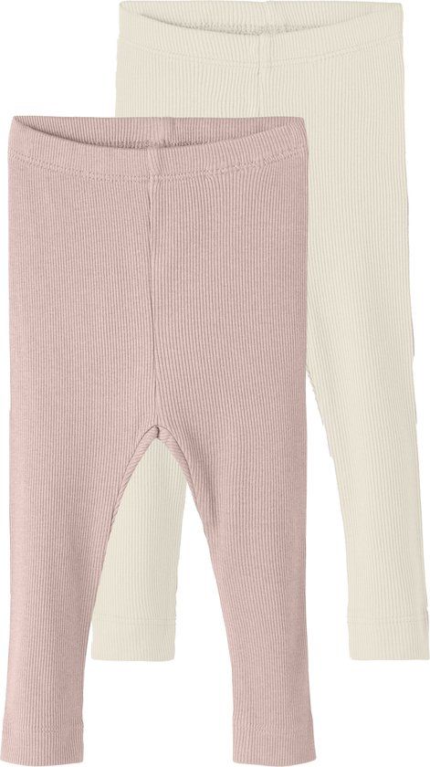 NAME IT NBNKAB 2P LEGGING NOOS Baby Leggings Unisex Peyote Melange Gestreept 2 Stuks Maat 92
