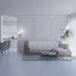 Italian Bed Linen Glamour, antislip bankovertrek met schiereiland rechts, donkergrijs, 190 cm