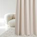 ROOM99 Aura Gordijn met zilveren ringen, 140 x 240 cm breed x hoogte, verduisterend, schuifgordijnen, decoratief, modern gordijn, woonkamer, slaapkamer, lichtbeige, 1 stuk