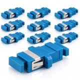 1aTTack.de 10x glasvezel keystone-connectoren OS1 / OS2 (UPC of PC) SC-simplex female naar SC-simplex female singlemode blauw