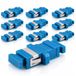1aTTack.de 10x glasvezel keystone-connectoren OS1 / OS2 (UPC of PC) SC-simplex female naar SC-simplex female singlemode blauw