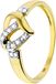 Lucardi Dames Ring hart 9 diamanten 0,05ct - Ring - Cadeau - 14 Karaat Goud - Geelgoud