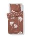 HEMA Housse de couette 140x200/220 cm coton doux fleurs (marron)