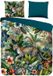 Pure housse de couette léopard avec feuilles - 1 personne 140x200/220 cm - Multi - Microfibre