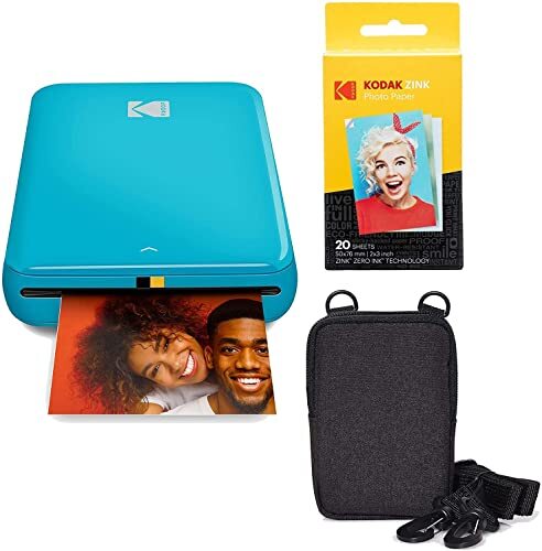 Kodak Step Instant Fotoprinter met Bluetooth/NFC, ZINK-technologie & KODAK-app voor iOS en Android (blauw) Ga bundel