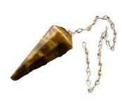 Merkloos / Sans marque Pendel Tijgeroog Facet Punt Bruin 10 g 19 cm