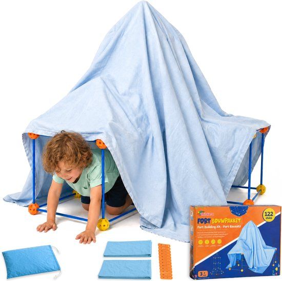 Tiny Thinkers Fort Bouwpakket XL + Uitbreidingspakket - 122 Onderdelen - Educatief Bouwspeelgoed