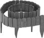 Merkloos Relaxdays Borderrand - 200x10 cm - flexibel - hout - donkergrijs