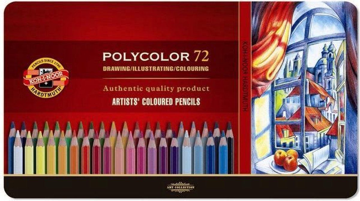 Koh-i-Noor Polycolor 72 kleurpotloden - Multicolor - 8593539089629