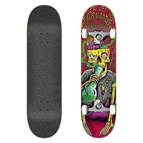 Cruzade Bongo Skull - Compleet skateboard - 20,3 x 81,85 cm - Uniseks - Meerkleurig