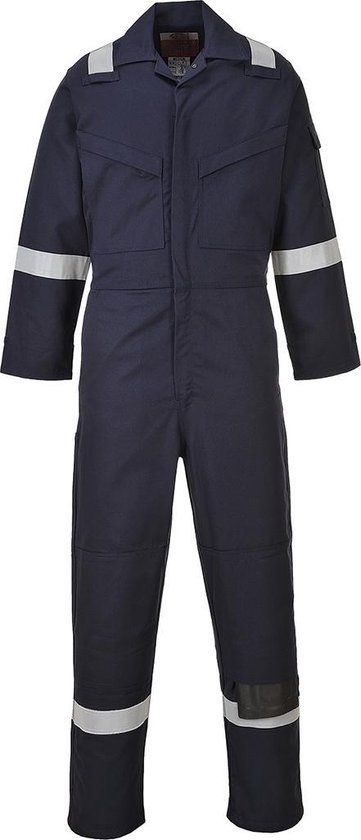 Portwest FR50 Vlamvertragend Antistatische Overall - Marine - XS