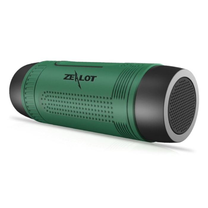 Zealot S1 Draadloze Luidspreker met Zaklamp voor Fiets - Soundbar Wireless Bluetooth 5 0 Speaker Box Groen
