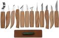 BeaverCraft S10 Wood Carving Set - 12 Knives in Tool Roll
