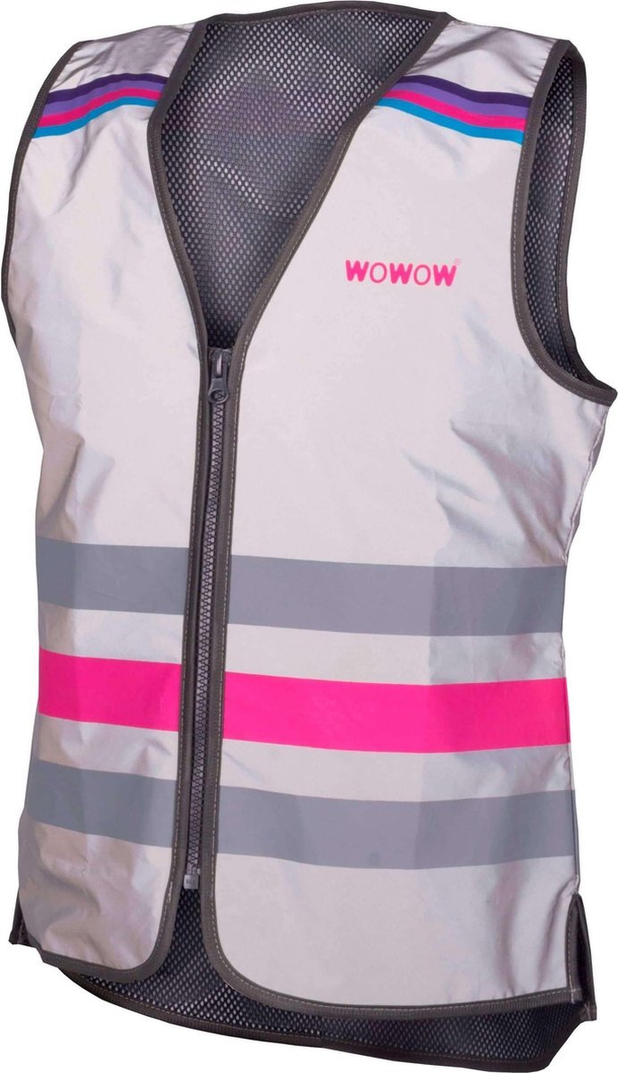 Wowow veiligheidshesje Lucy FR polyester/mesh grijs/roze