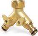 Rehau - Premium laiton raccord de robinet avec répartiteur 2 voies