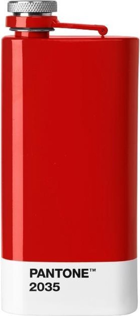 Pantone Heupfles 150 Ml Rvs Rood