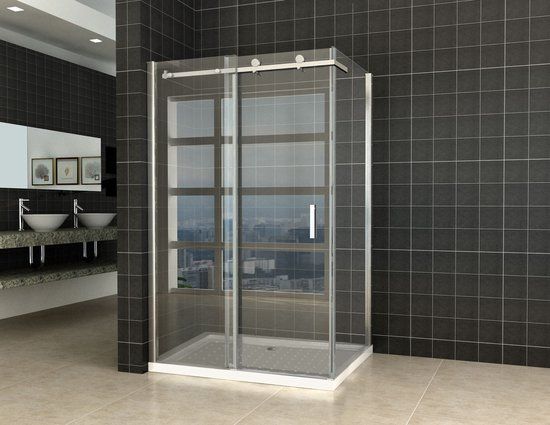 Douchecabine Vegas Rechthoek Schuifdeur 80x120x200cm Antikalk Helder Glas Chroom Profiel 8mm Veiligheidsglas Easy Clean