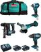 MAKITA Ensemble 18V MSB4P2A (DHR171 + DGA504 + DDF482 + DTD154 + 2 x 5,0 Ah batteries + DC18RC charger + Trolley)