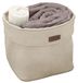 Ordinett Stoffen opbergmand voor badkamer, beige