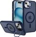 Selected by GSMpunt.nl Hoesje Geschikt voor Apple iPhone 15 - Compatibel met MagSafe & Qi2 - Back Cover met Standaard - Camera Kickstand - Blauw