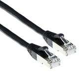 ACT Zwarte 10 meter SFTP CAT6A patchkabel snagless met RJ45 connectoren FB6910